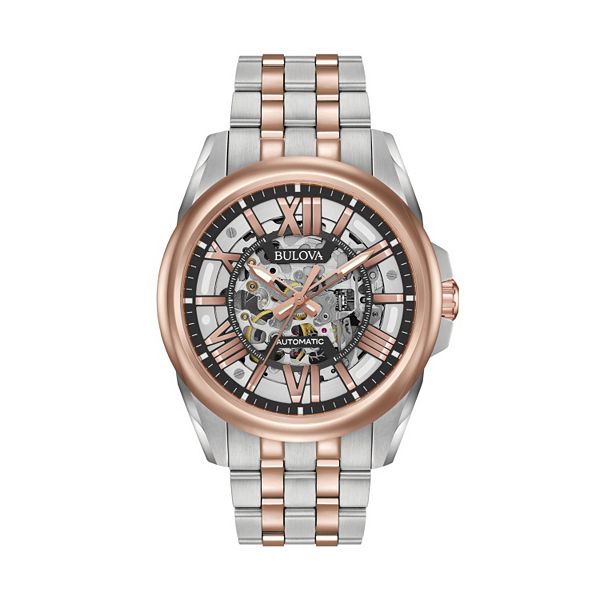 Bulova Men's Two-Tone Stainless Steel Automatic Skeleton Watch