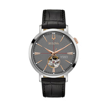 Load image into Gallery viewer, Bulova Men&#39;s Classic Leather Automatic Skeleton Watch
