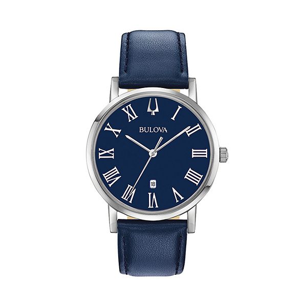 Bulova Men's Classic Slim-Profile Leather Watch