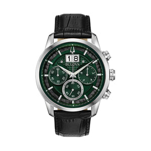 Bulova Men's Leather Chronograph Watch