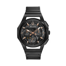 Load image into Gallery viewer, Bulova Men&#39;s CURV Gunmetal Stainless Steel Chronograph Watch - 98A207
