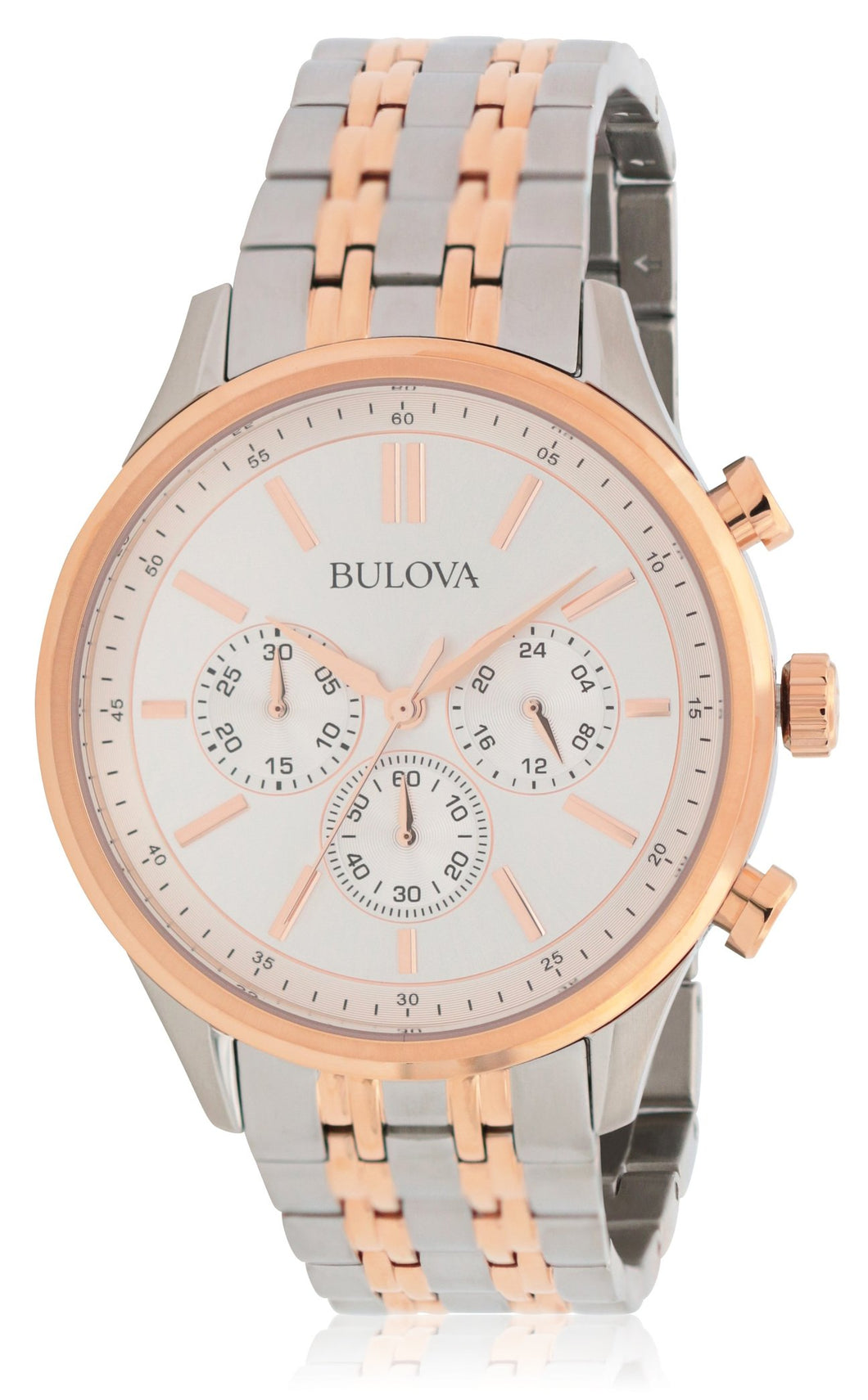 Bulova Two Tone Chronograph Bracelet Watch
